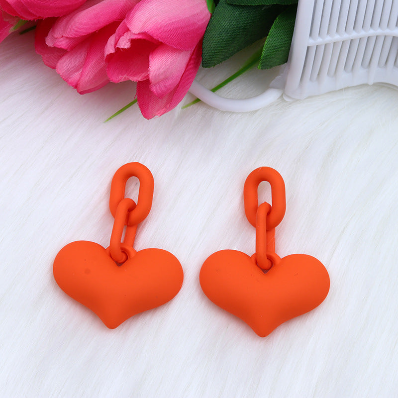 Wholesale Valentine's Day Love Spray Painted Acrylic Earrings