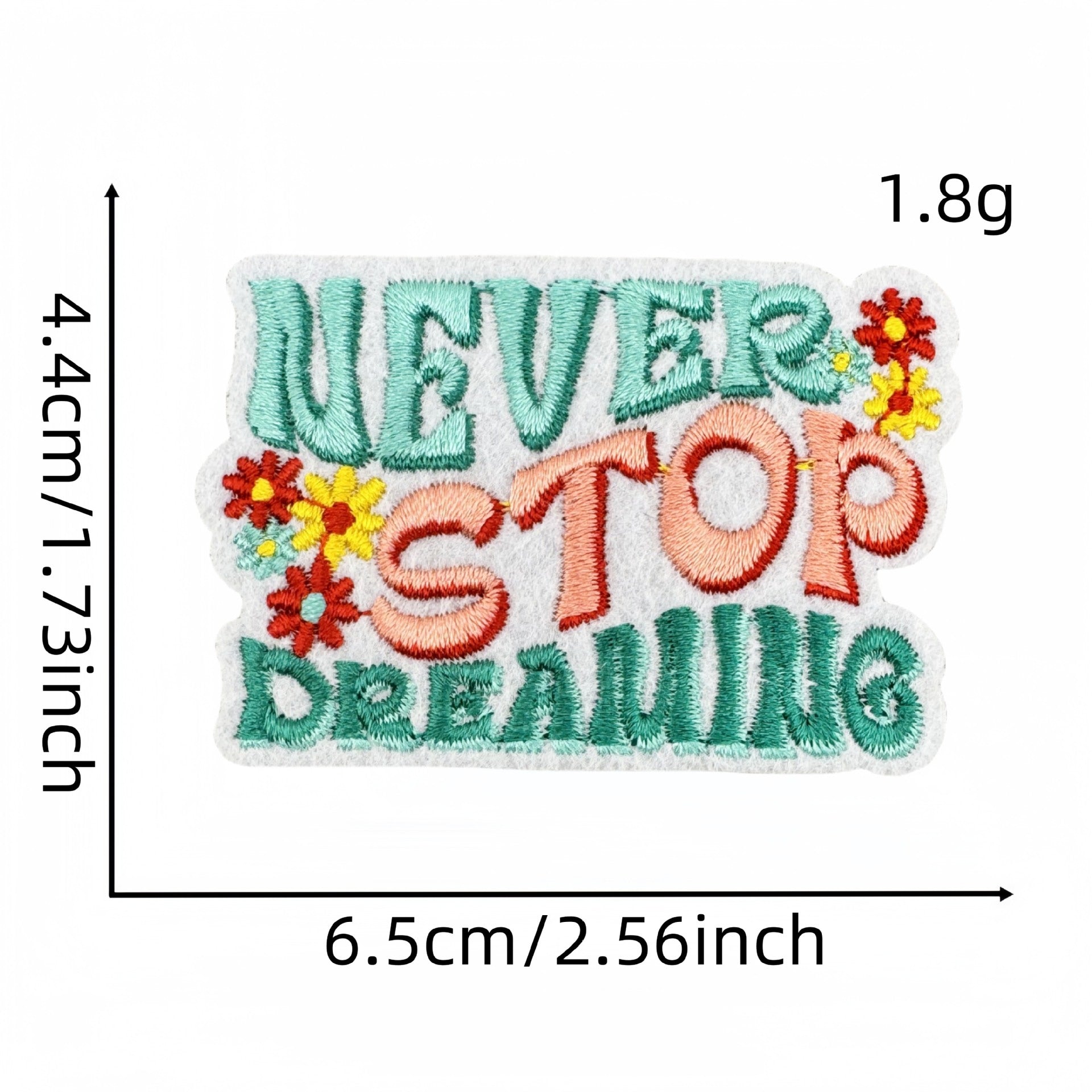 Wholesale Colorful English Letter Embroidered Iron On Patch Stylish Backpack Travel Decoration Gift