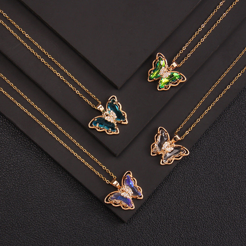Wholesale Butterfly Necklace All-match Mori Niche Design Pendant