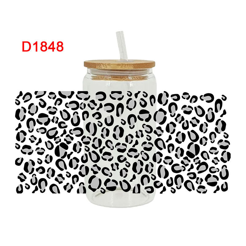 Wholesale New Cartoon printing heat transfer Cup sticking crystal logo pattern 23 cmX11cm in stock