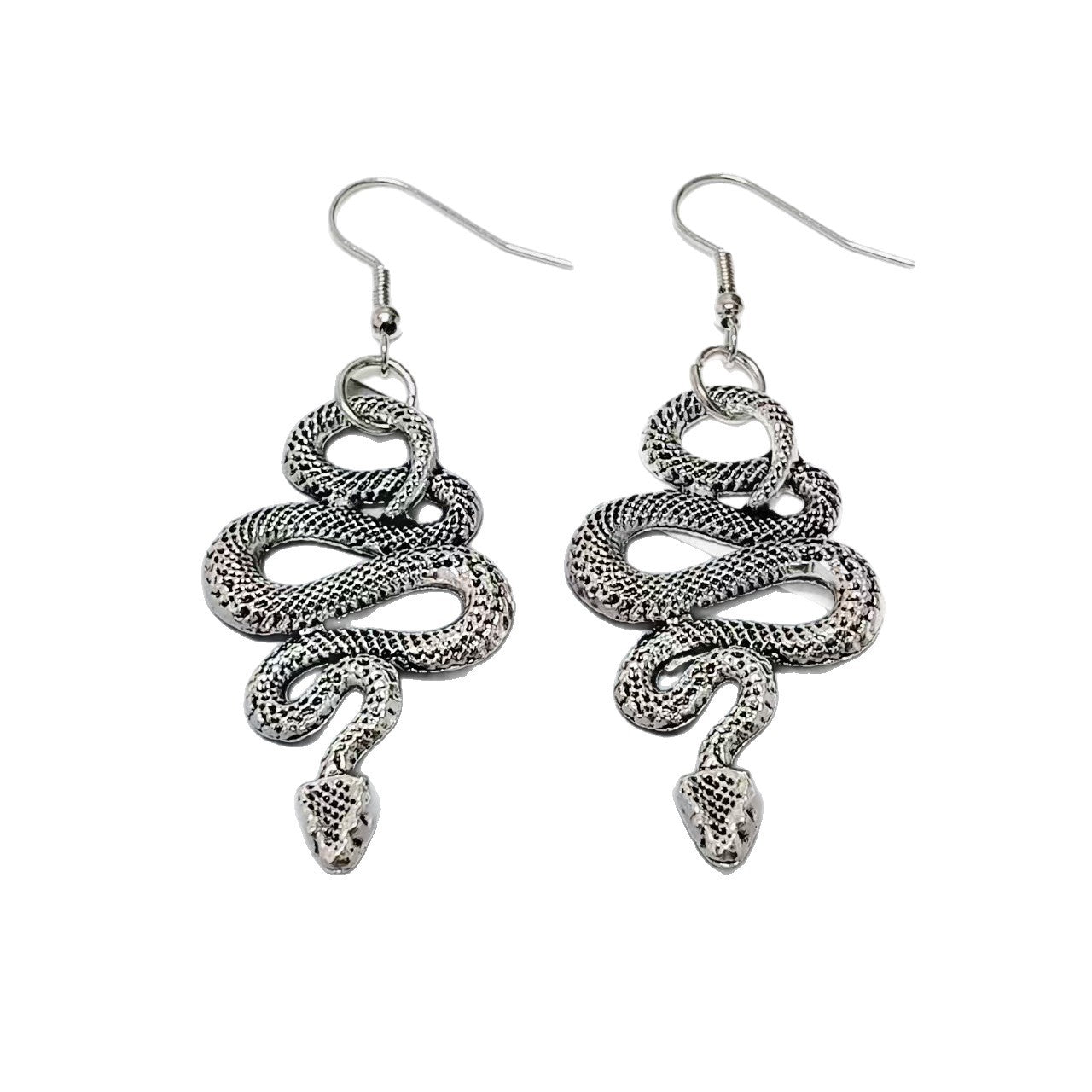 Wholesale Alloy Python Ancient Silver Earrings Jewelry   Earrings