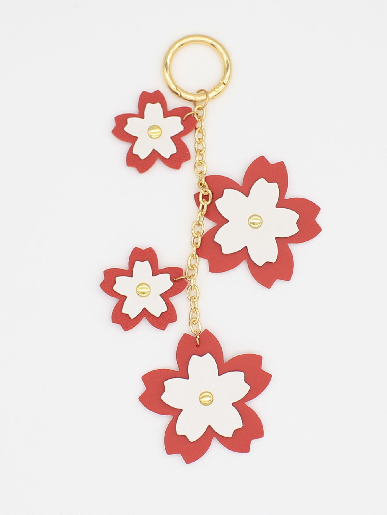 Wholesale PU Flower Keychain Bag Charm Phone Strap Cute Petal Design Trendy Sweet Everyday Accessory