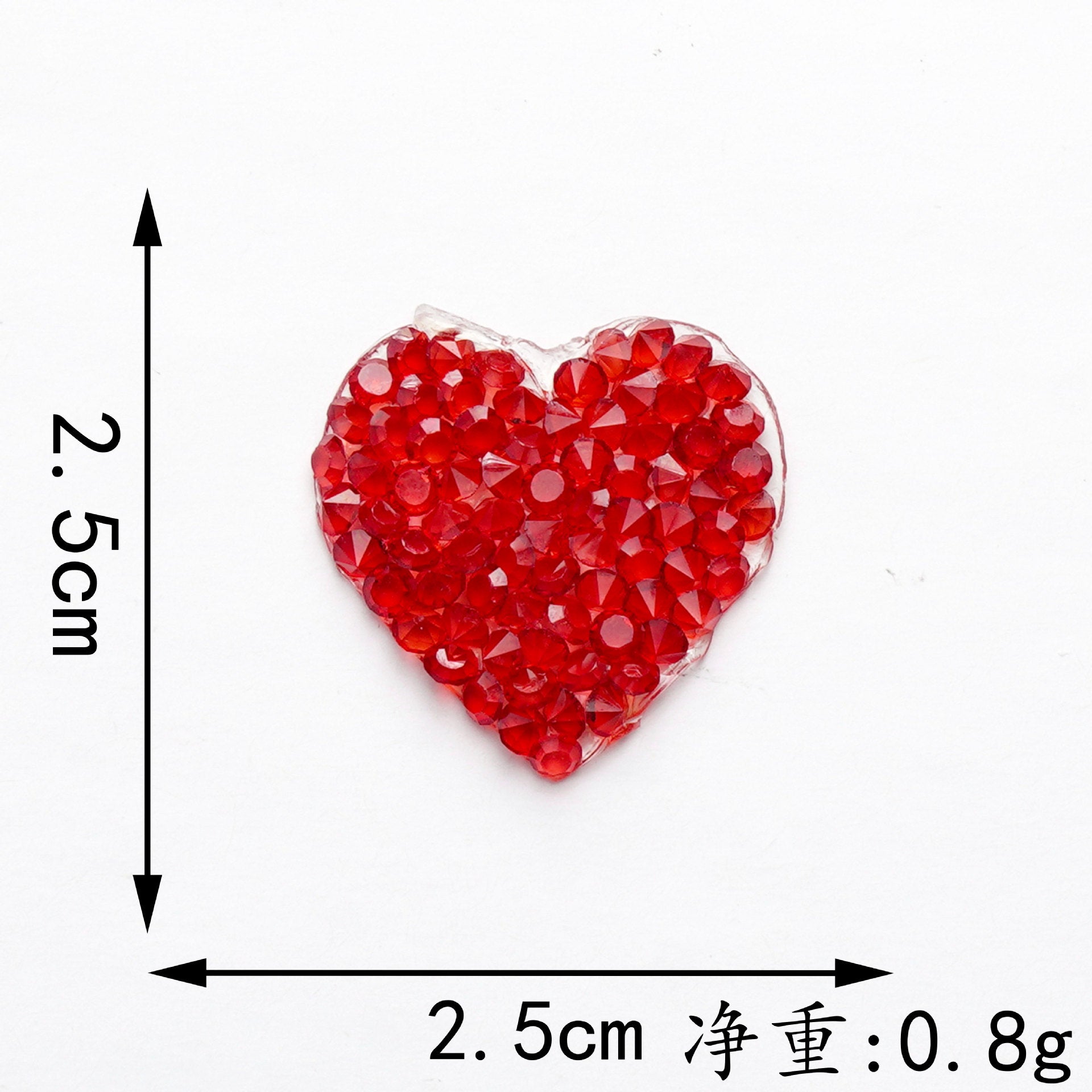 Wholesale 6 color hot melt adhesive heart-shaped rhinestone embroidery DIY Patches