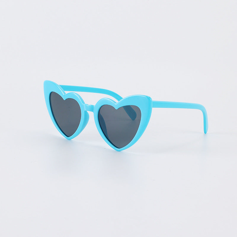 Wholesale  Heart-Shaped Lenses, Special-Shaped Heart-Shaped Sunglasses, Fashionable Peach Heart Sunglasses, Trendy Women's Party Cat-Eye Glasses