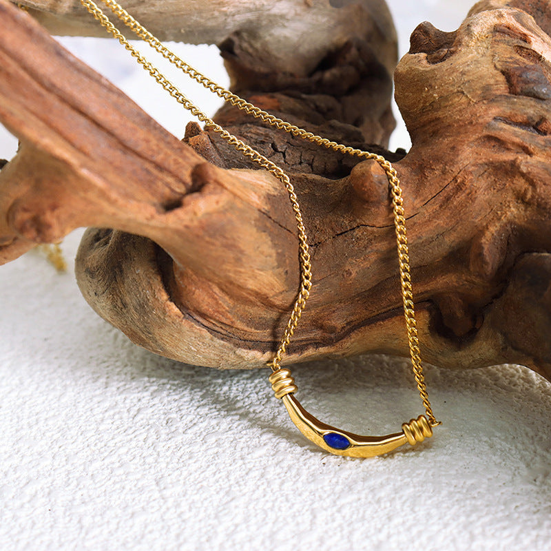 Wholesale Retro light luxury titanium steel clavicle chain