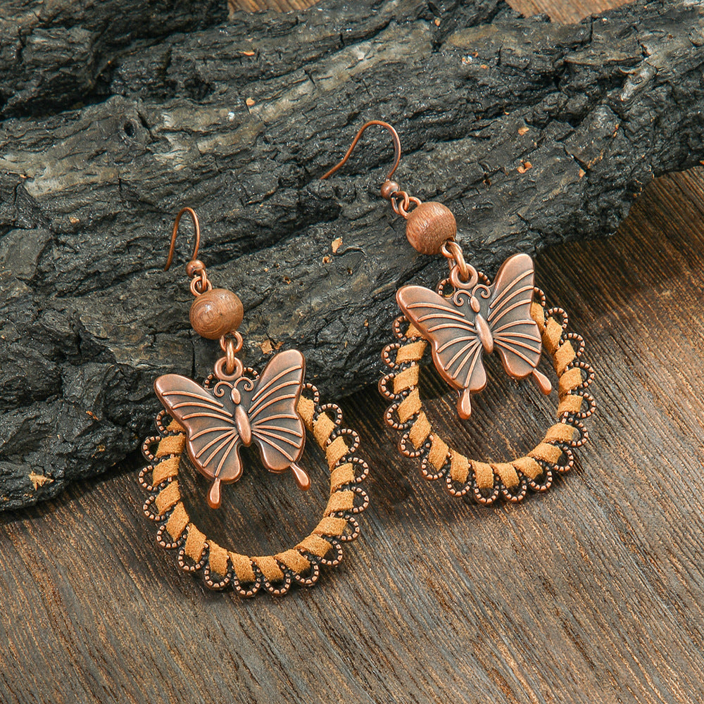 Wholesale Bohemian Butterfly Earrings And Necklace Set Alloy Electroplated Fashion Jewelry Accessory Great For Everyday Wear Or Gift