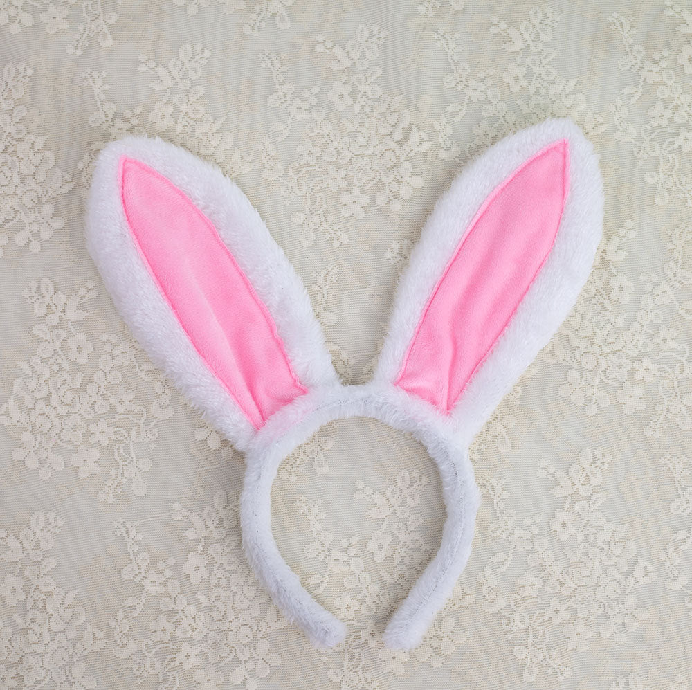 Wholesale Easter Rabbit Ears Cute White Rabbit Nose Headband