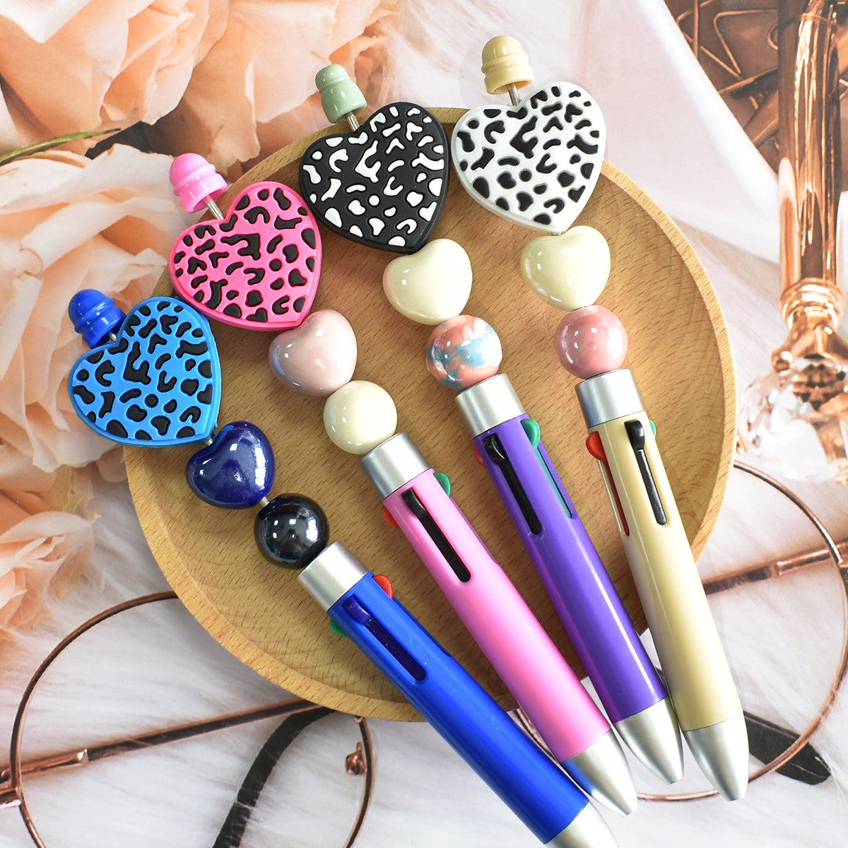 Wholesale Random 100pcs/pack  Valentine' s Day Colorful Love Beads