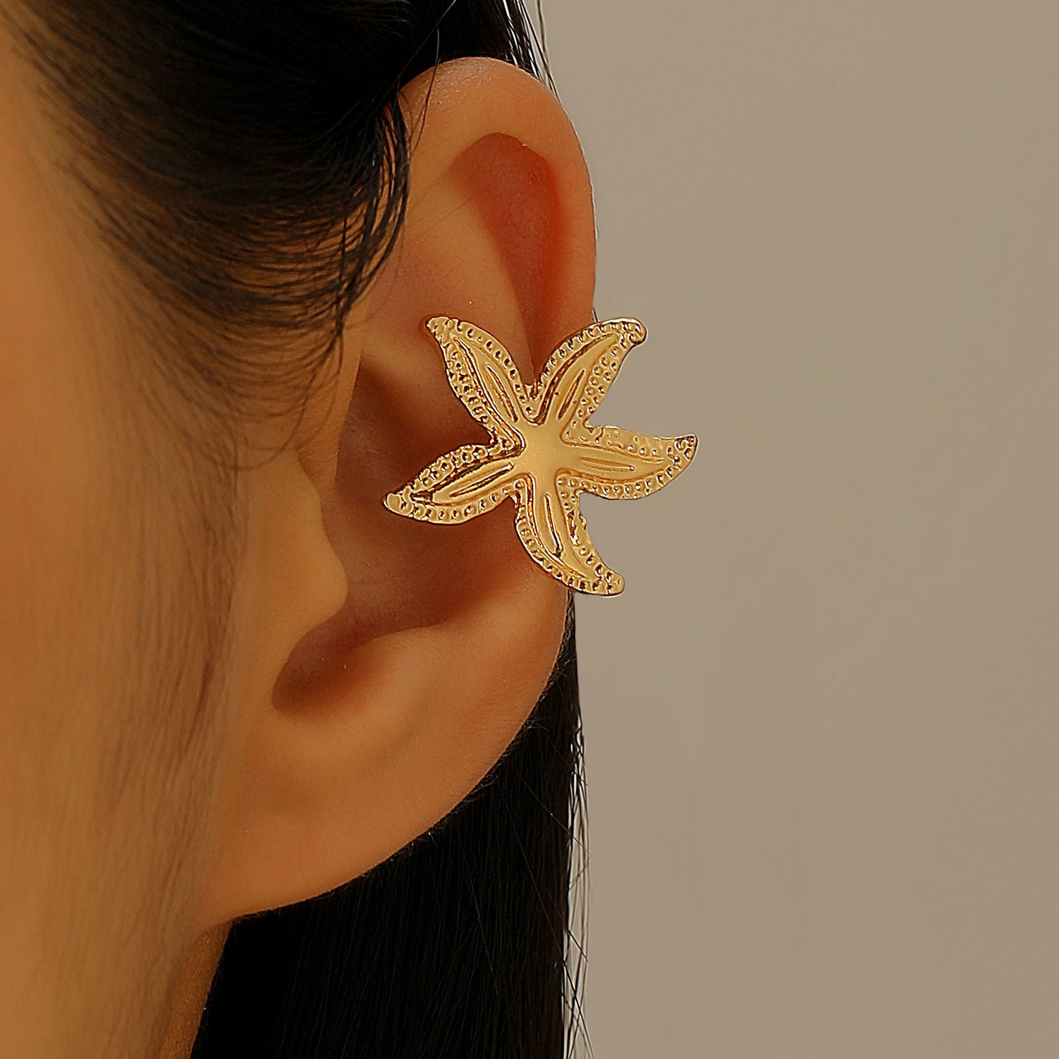 Wholesale Starfish Sun Moon Flower Ear Cuff No Piercing Women Vacation Style Fashion Accessory