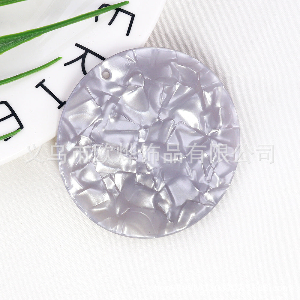 Wholesale 10pcs Textured Acrylic Circle Key Pendant Bookmark