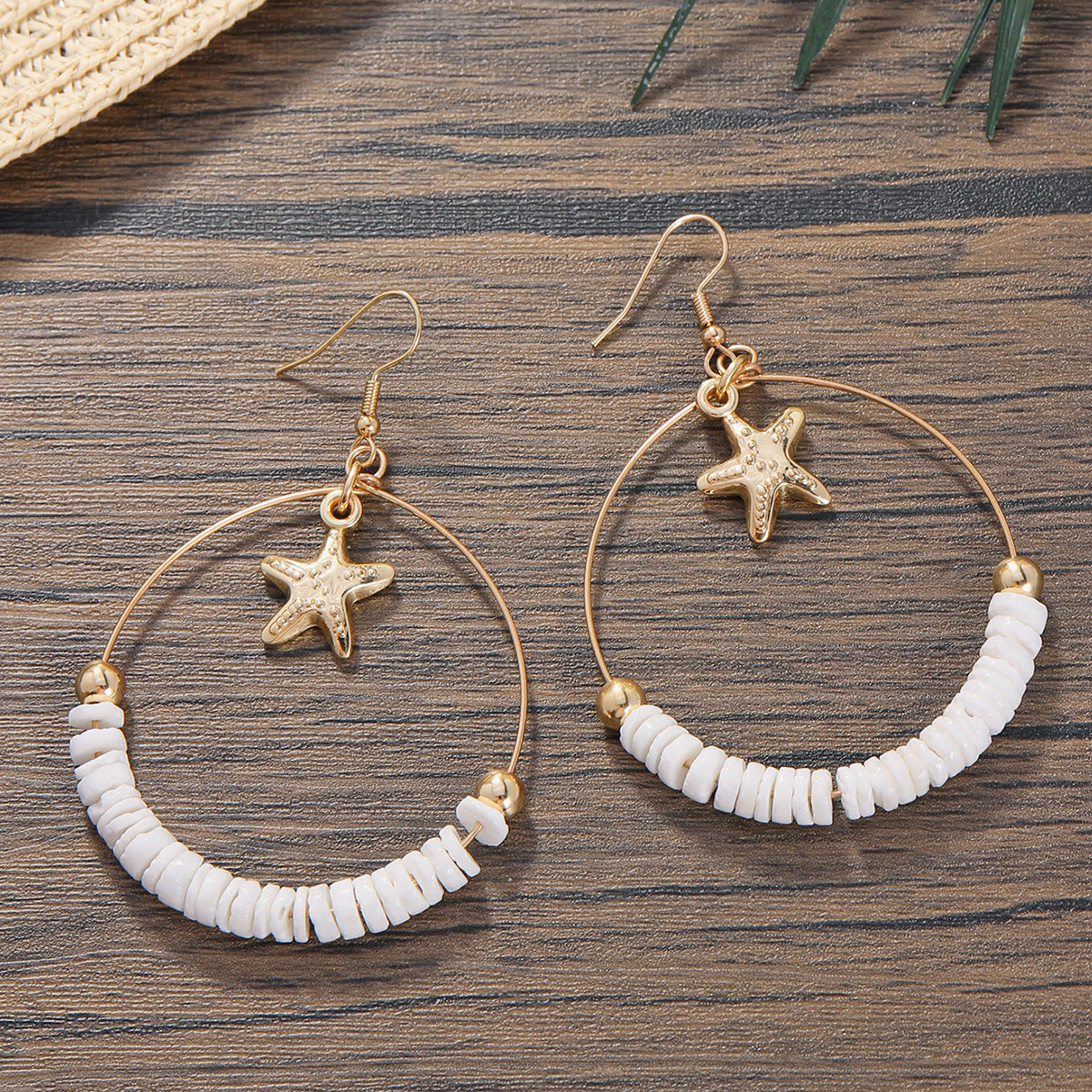 Wholesale Bohemian Shell Beads Pendant Earrings