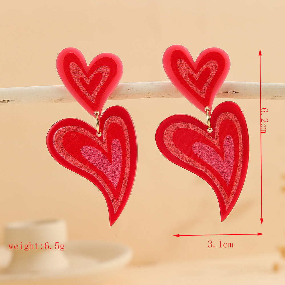 Wholesale Valentine' s Day Love Text Acrylic Earrings