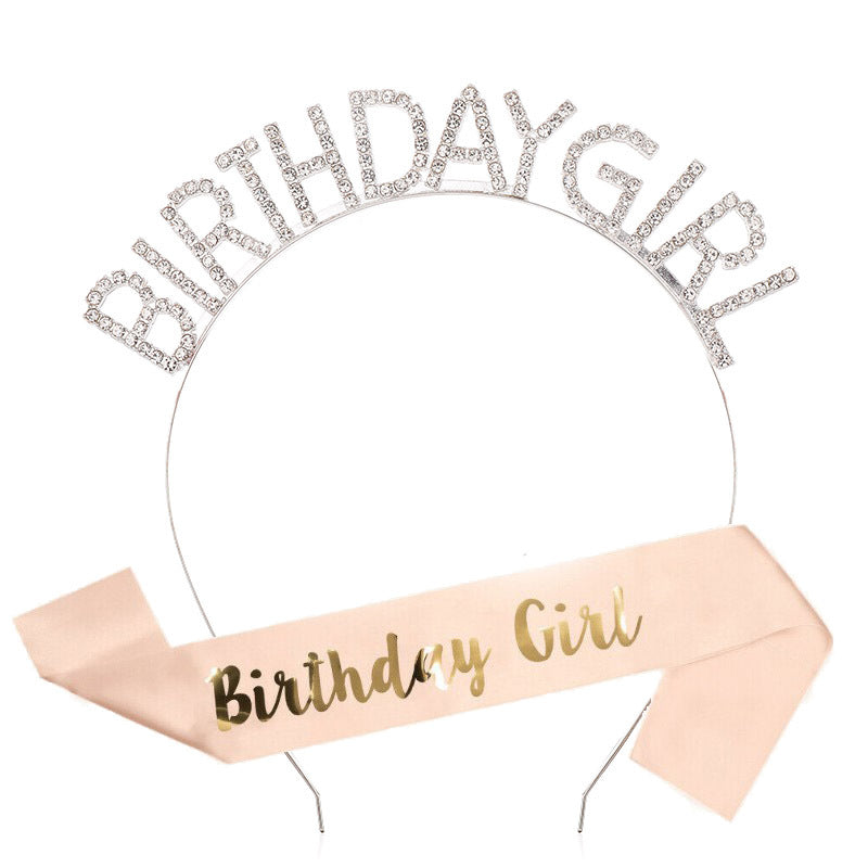 Wholesale BIRTHDAY Party Glitter Colorful Shoulder Belt Ceremony Belt Crown