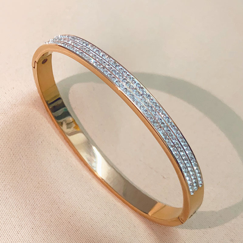 Wholesale Full Diamond Non-fading Titanium Steel Bracelet