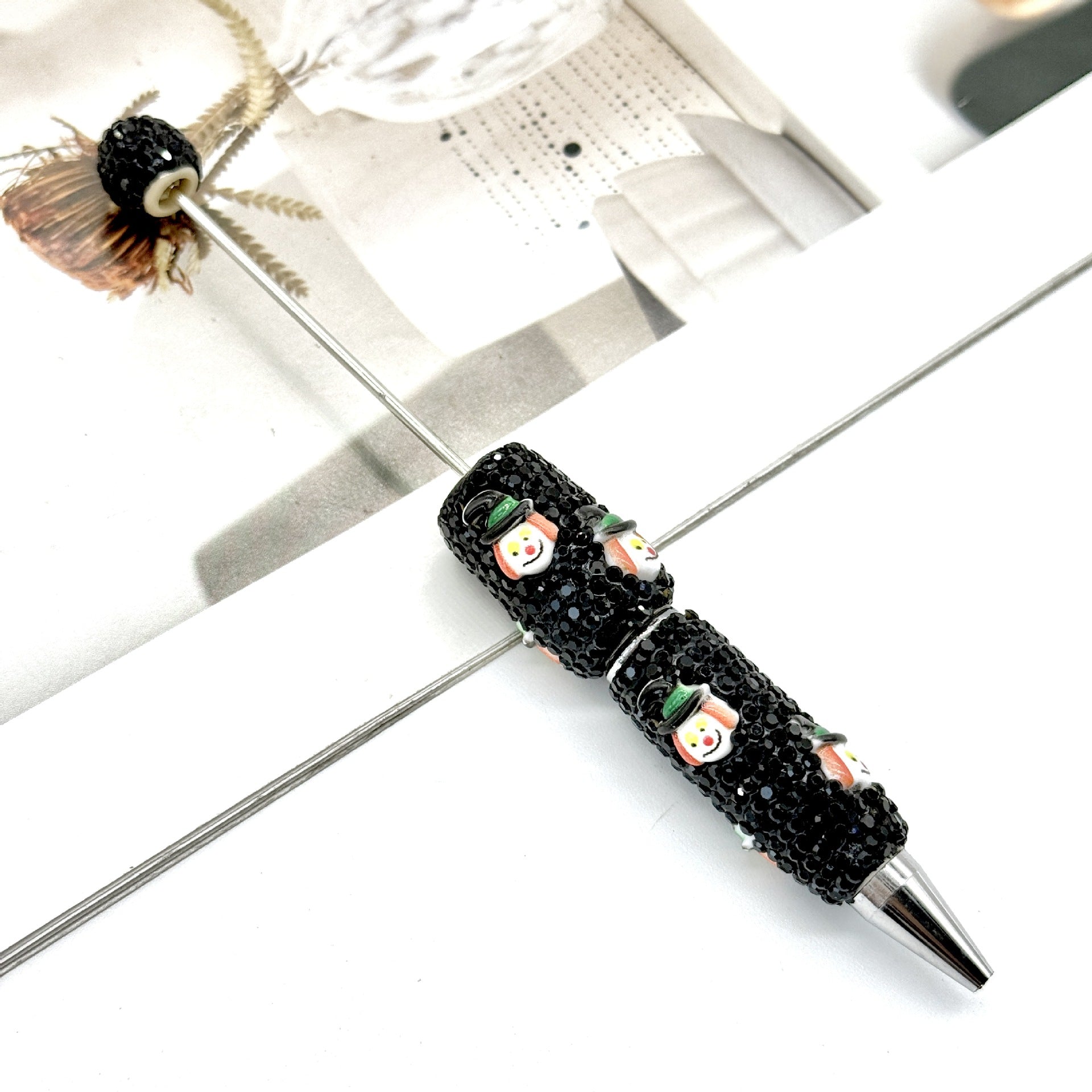 Wholesale DIY Full Diamond Beadable Pen Skull Pumpkin Ghost Dark