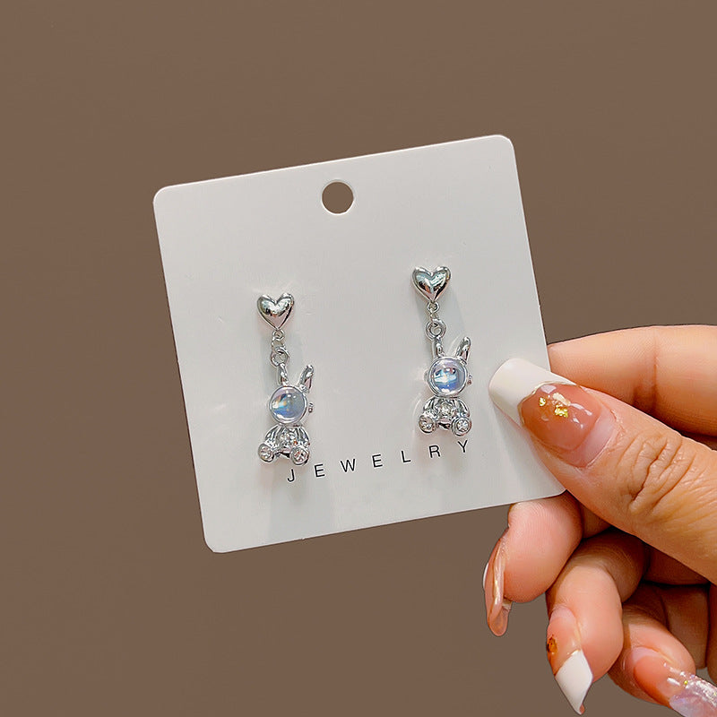 Wholesale Zircon Moon Astronaut Earrings