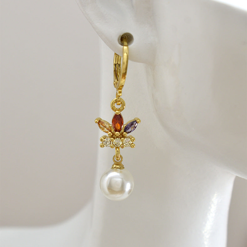 Wholesale Personality Fashion Pearl Tassel Earrings