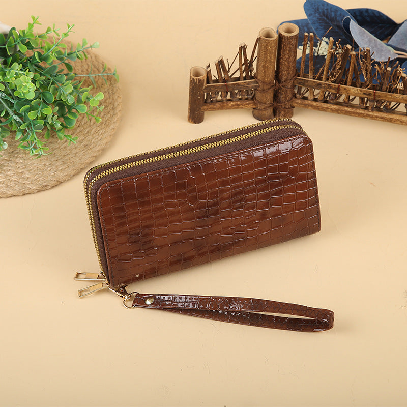 Wholesale Double Pull Cute Long Printed Bi-Fold Wallet