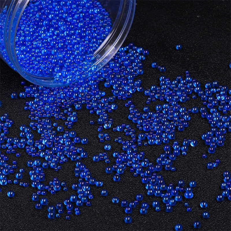 Wholesale 30g Non Porous Transparent Iridescent Glass Rice Beads