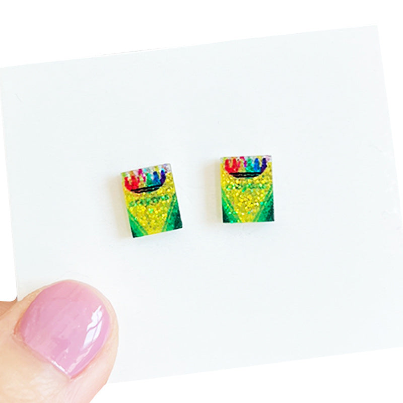 Wholesale Teacher Zhou Small Apple Pencil Earrings