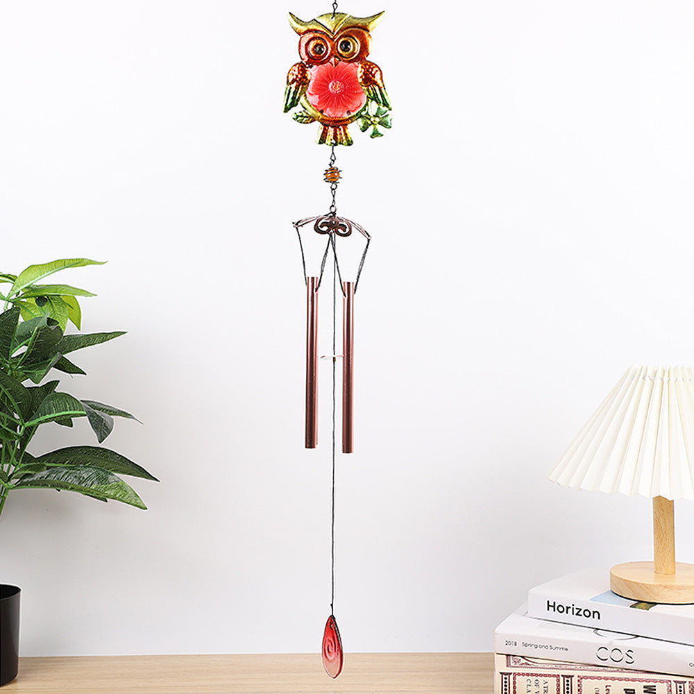 Wholesale Owl iron metal glass painted spray paint pendant