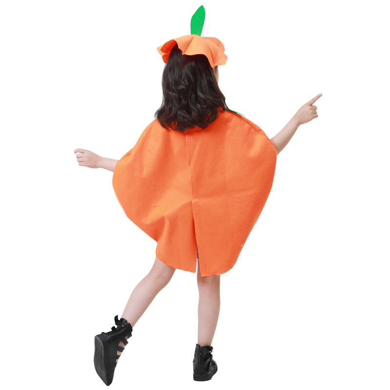 Wholesale Halloween Kids Adult Pumpkin Costume Pumpkin Bag Pumpkin Hat Set Show Festive Props