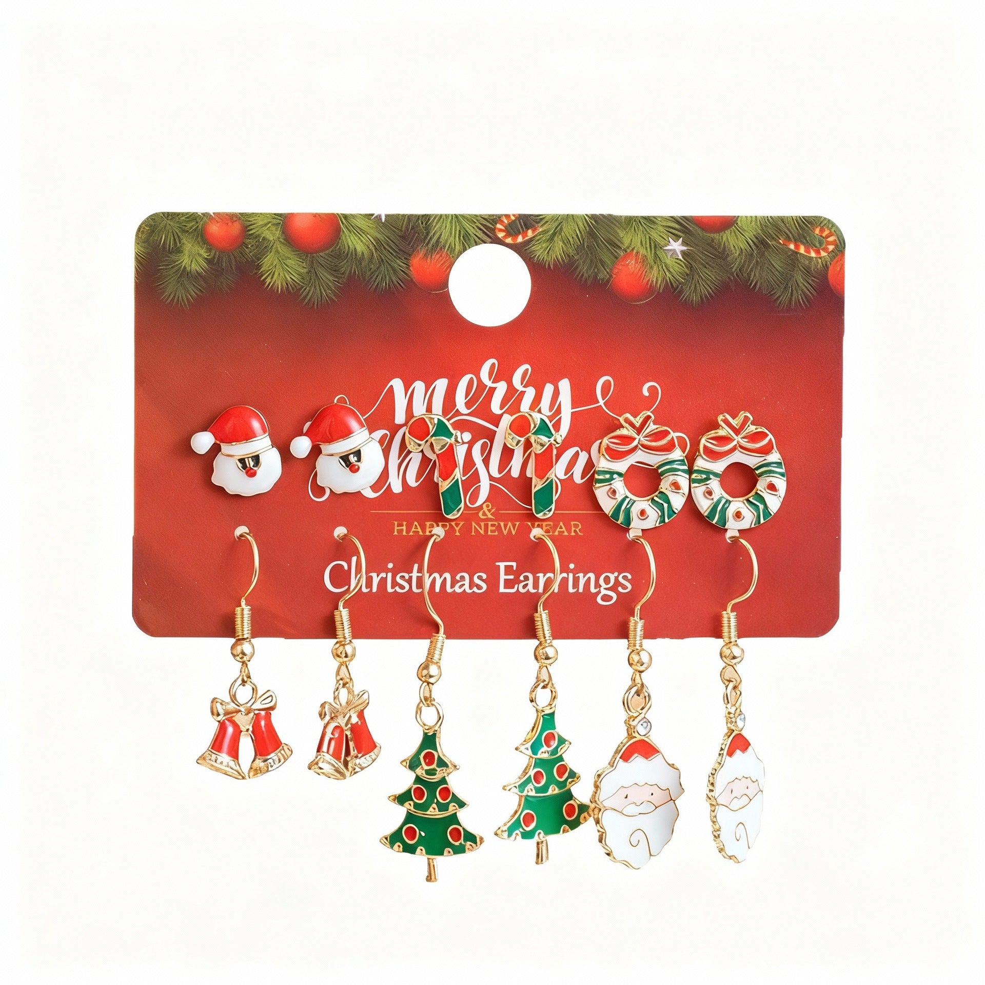 Wholesale Christmas earrings with colorful light bulbs and bells  Earrings Set