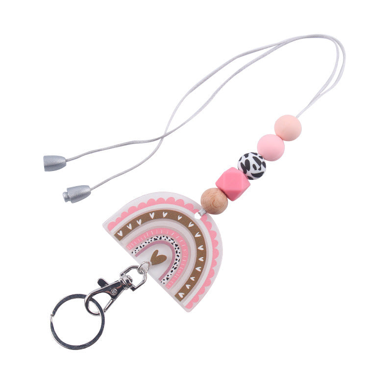 Wholesale Creative Strings Pearl Akree Pendant Necklace Keychain