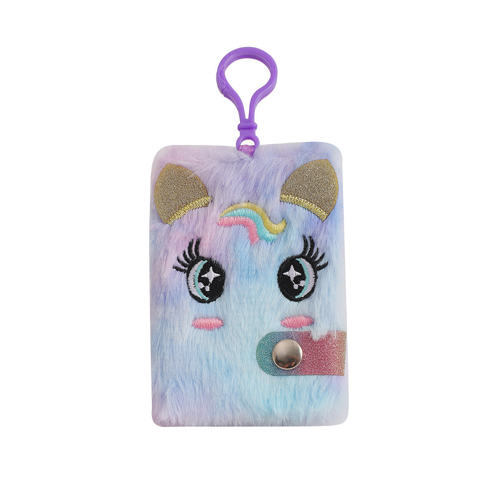 Wholesale Cartoon Unicorn Bear Big Eyes Plush Pendant Mini Notebook