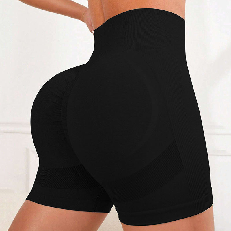 Wholesale Spot High Waist Tie Dye Sports Outdoor Shorts Tight Hip Breathable Peach Yoga Fitness