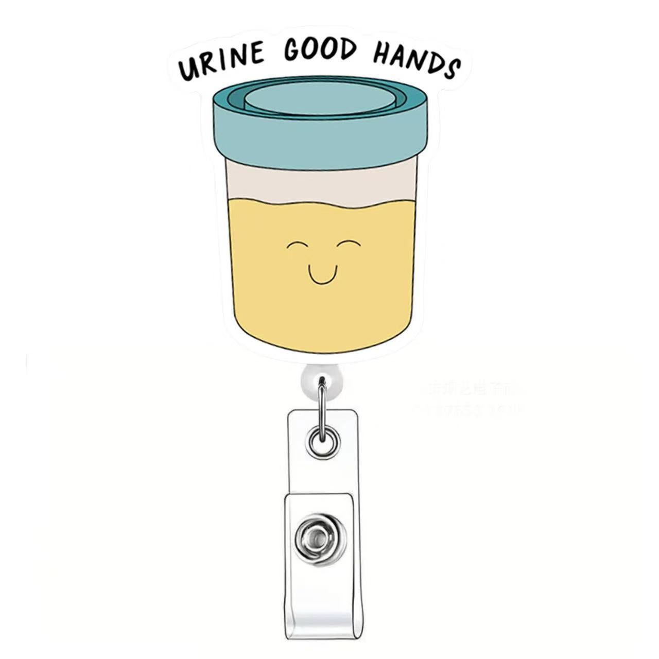 Wholesale Acrylic easy-open buckle medical name tag accessory retractable clip Badge Reels