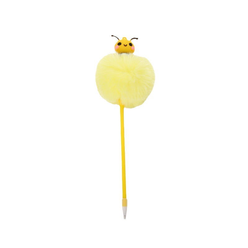Wholesale  Cute and Fun Little Bee Hair Ball Pen