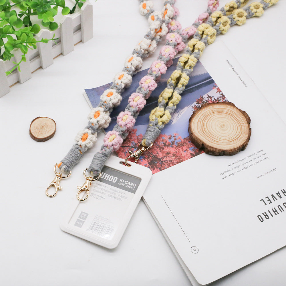 Wholesale Bohemian Daisy Flower Weave Keychain