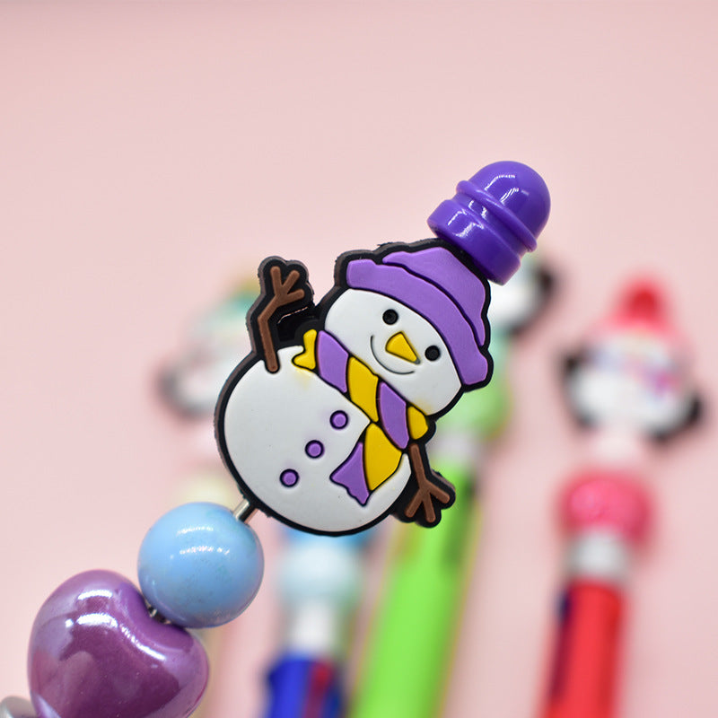 Wholesale Random 100pcs Cartoon Christmas Snowman Beads