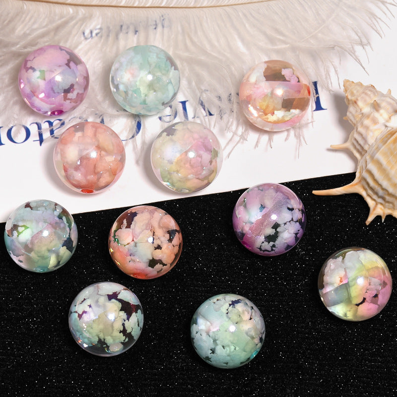 Wholesale 25pcs 20mm High Transparency Color Cloud Sky Resin DIY Car Hanging Mobile Phone Chain Beads