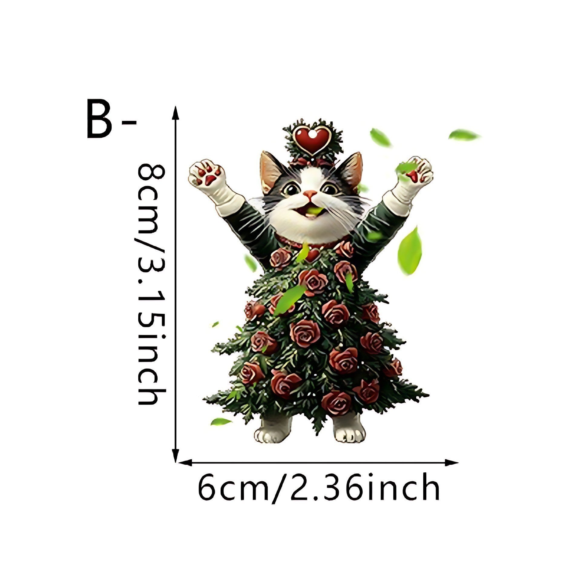 Wholesale Valentine' s Day Rose Kitten Acrylic Car Decoration