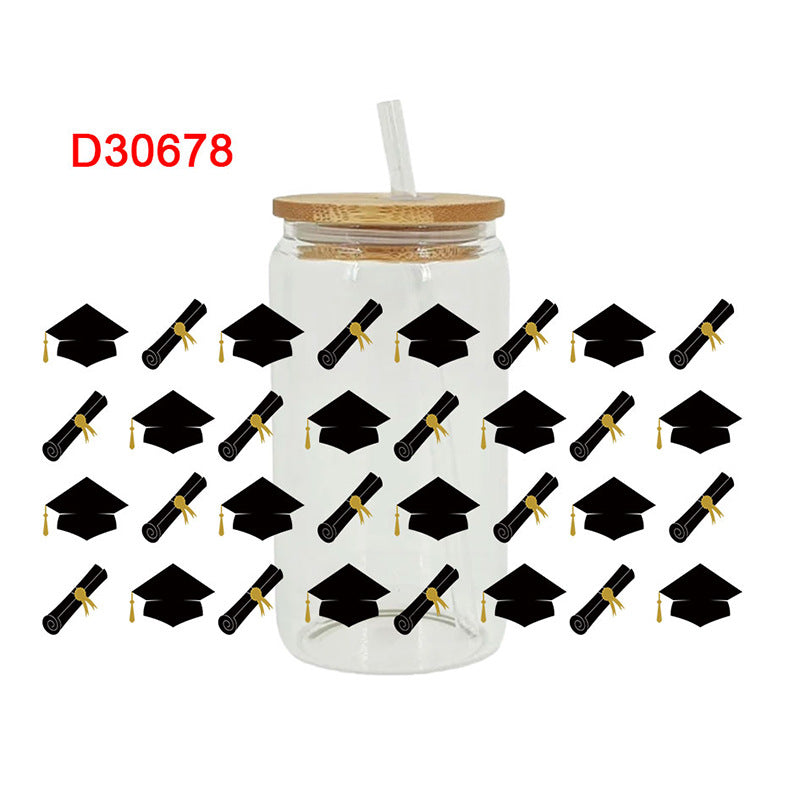 Wholesale Bow Graduation Season 16oz Cup UV DTF Wraps