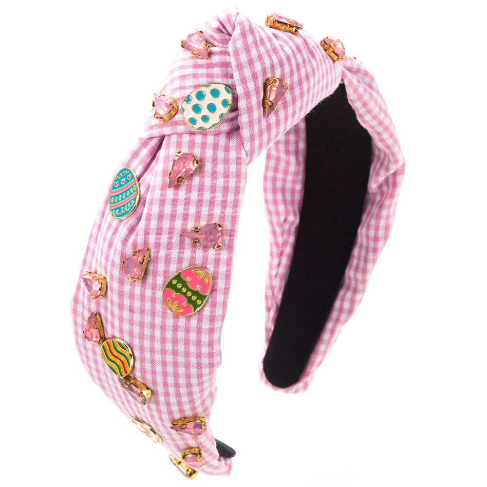 Wholesale Easter Fabric Hand-sewn Alloy Drip Oil Headband