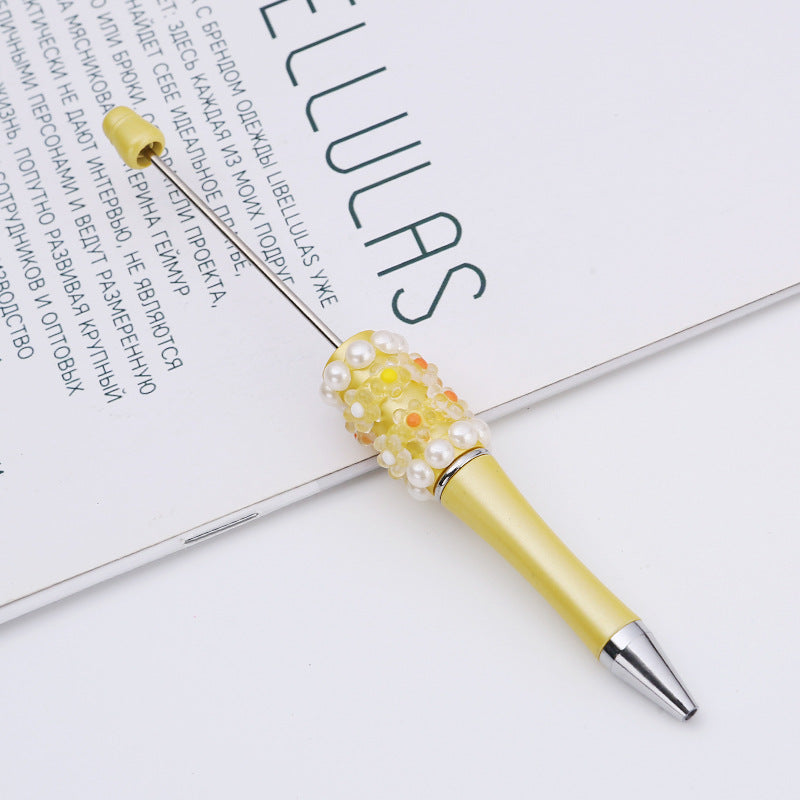 Wholesale Beadable Pens DIY Patch Pearl Flower Beadable Pen