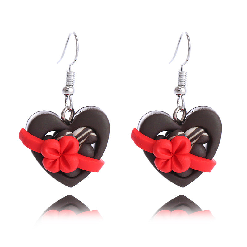 Wholesale Valentine's Day Love Soft Ceramic Earrings