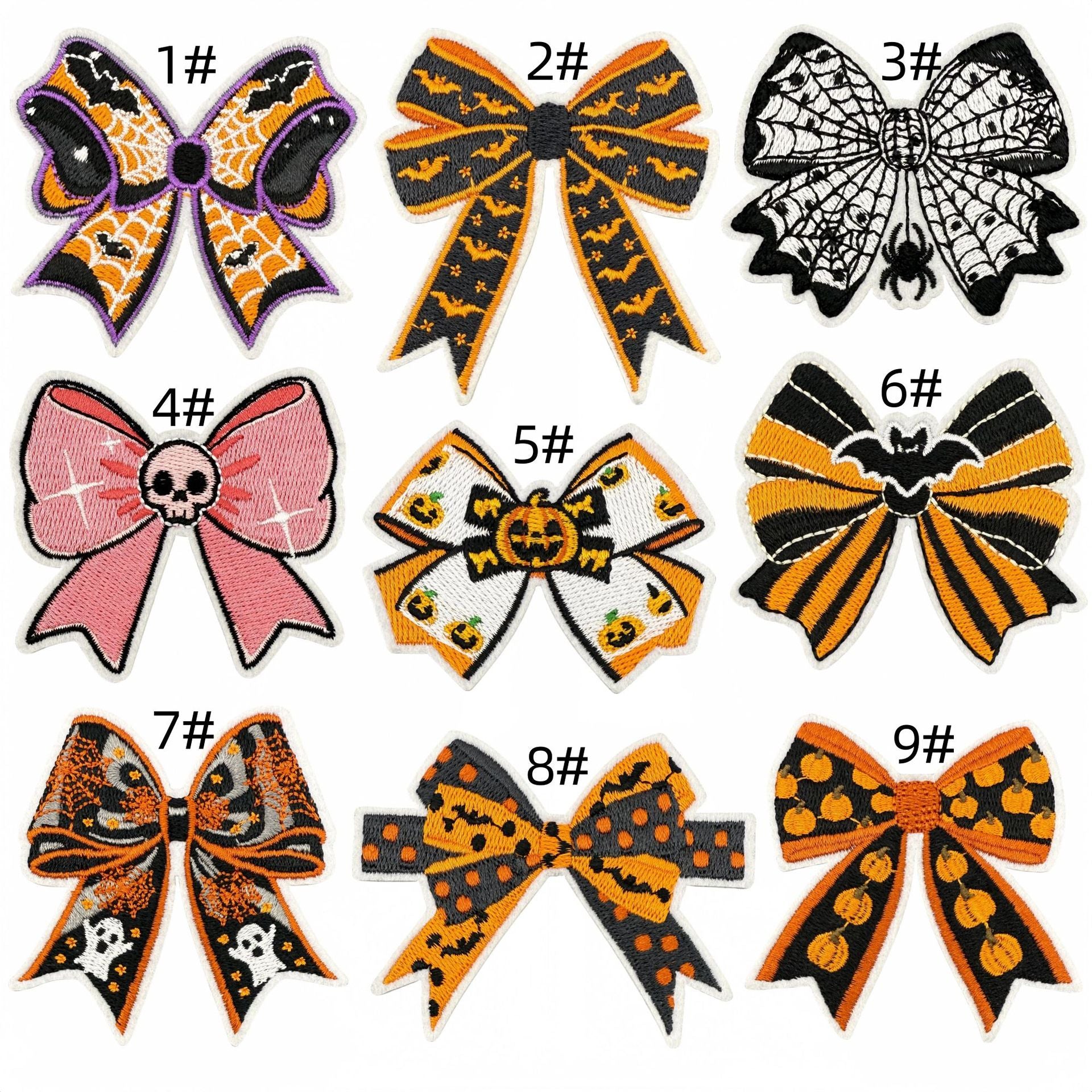 Wholesale Polyester Embroidered Bow Patch  Cartoon Design Iron On Decorative Badge For Clothing And Everyday Use