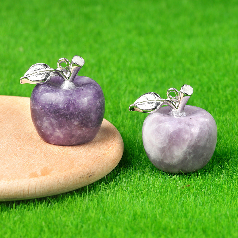 Wholesale Natural Crystal Small Apple Decorative Pendant