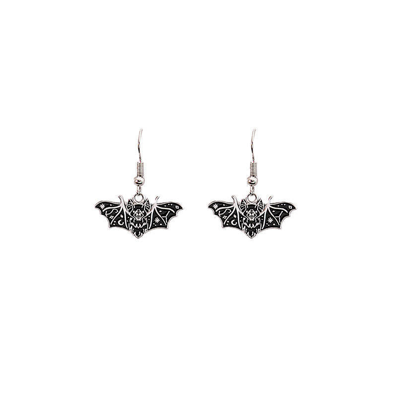 Wholesale Halloween Bat Alloy Earrings