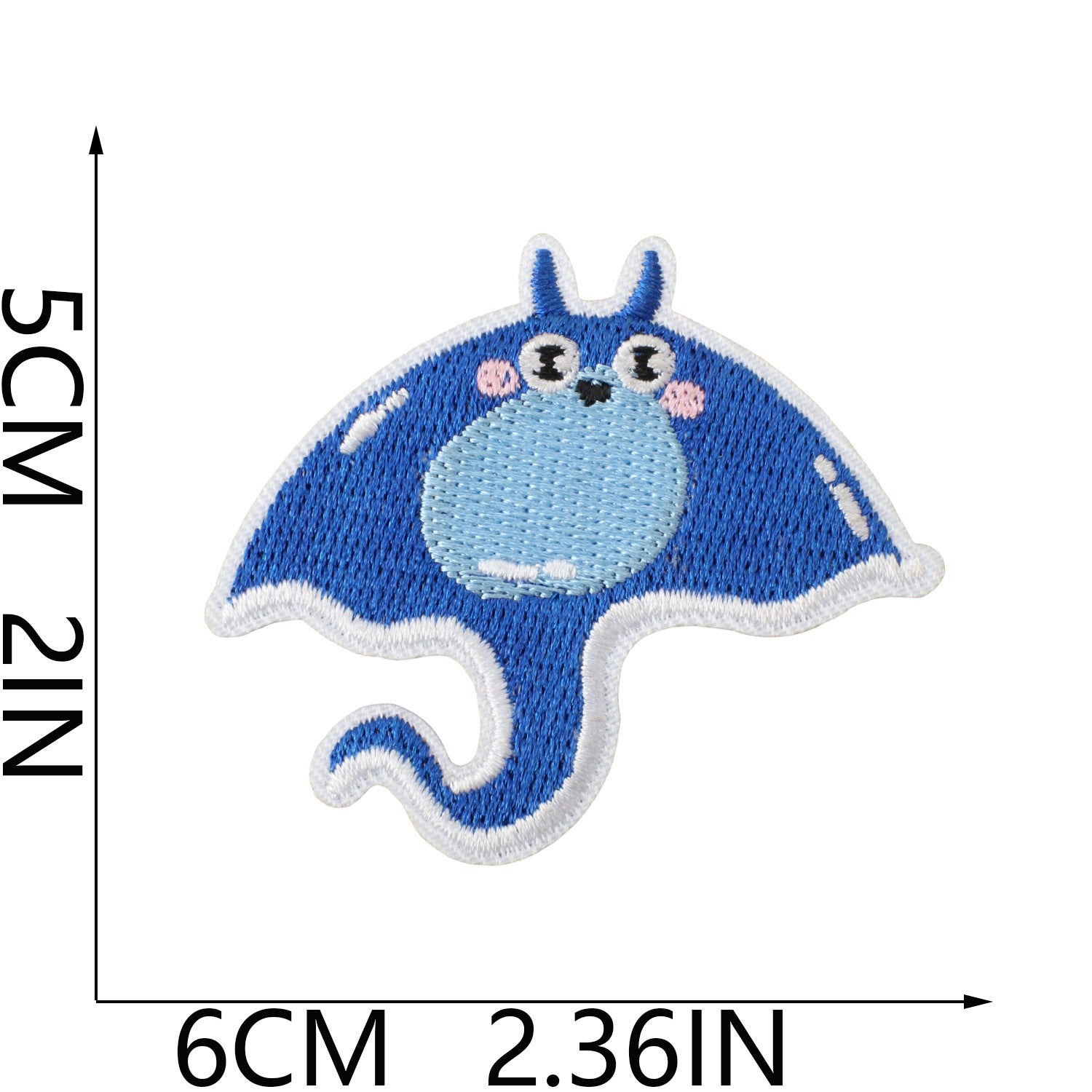 Wholesale Trendy Ocean Party Embroidered Patches For Kids Clothing Cartoon Shark Dolphin Fashion Accessory
