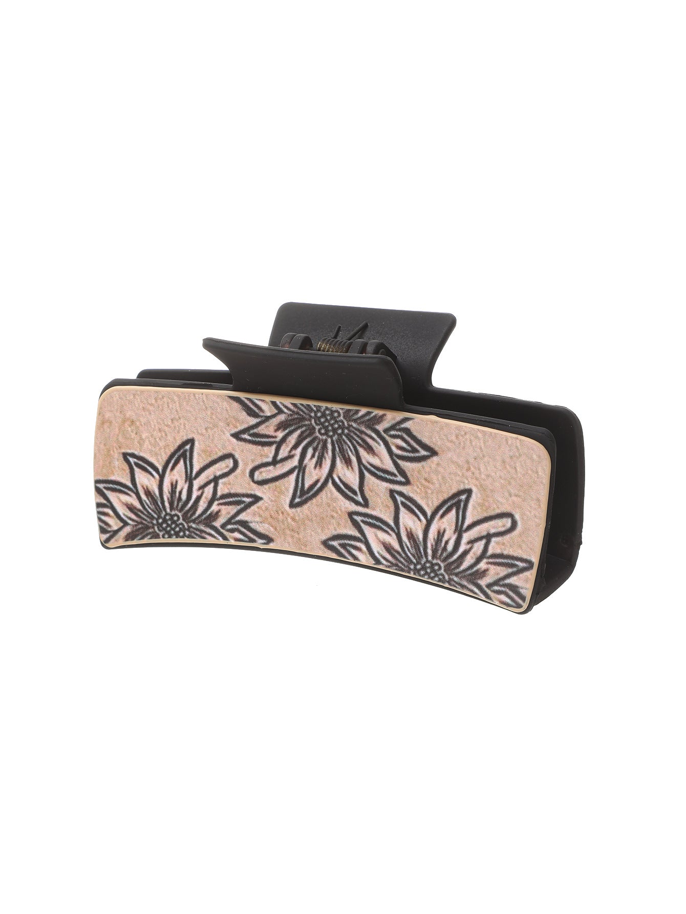 Wholesale  Western Wind Sunflower Leather Shark Clip Hairpin Women's Grab Clip