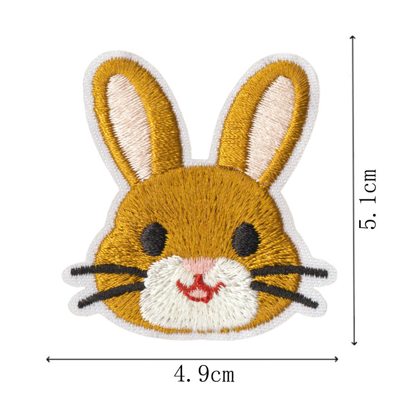 Wholesale Stylish Rabbit Bow Embroidered Patches 9 Pack Heat Activated DIY Clothing Repair Accessory