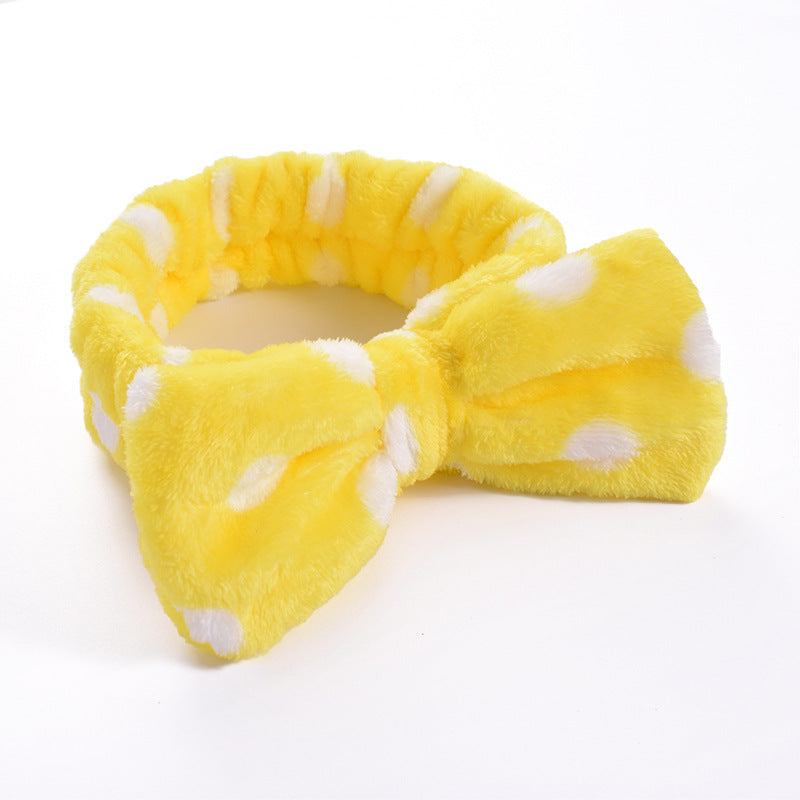 Wholesale Plush Makeup Bow Headband