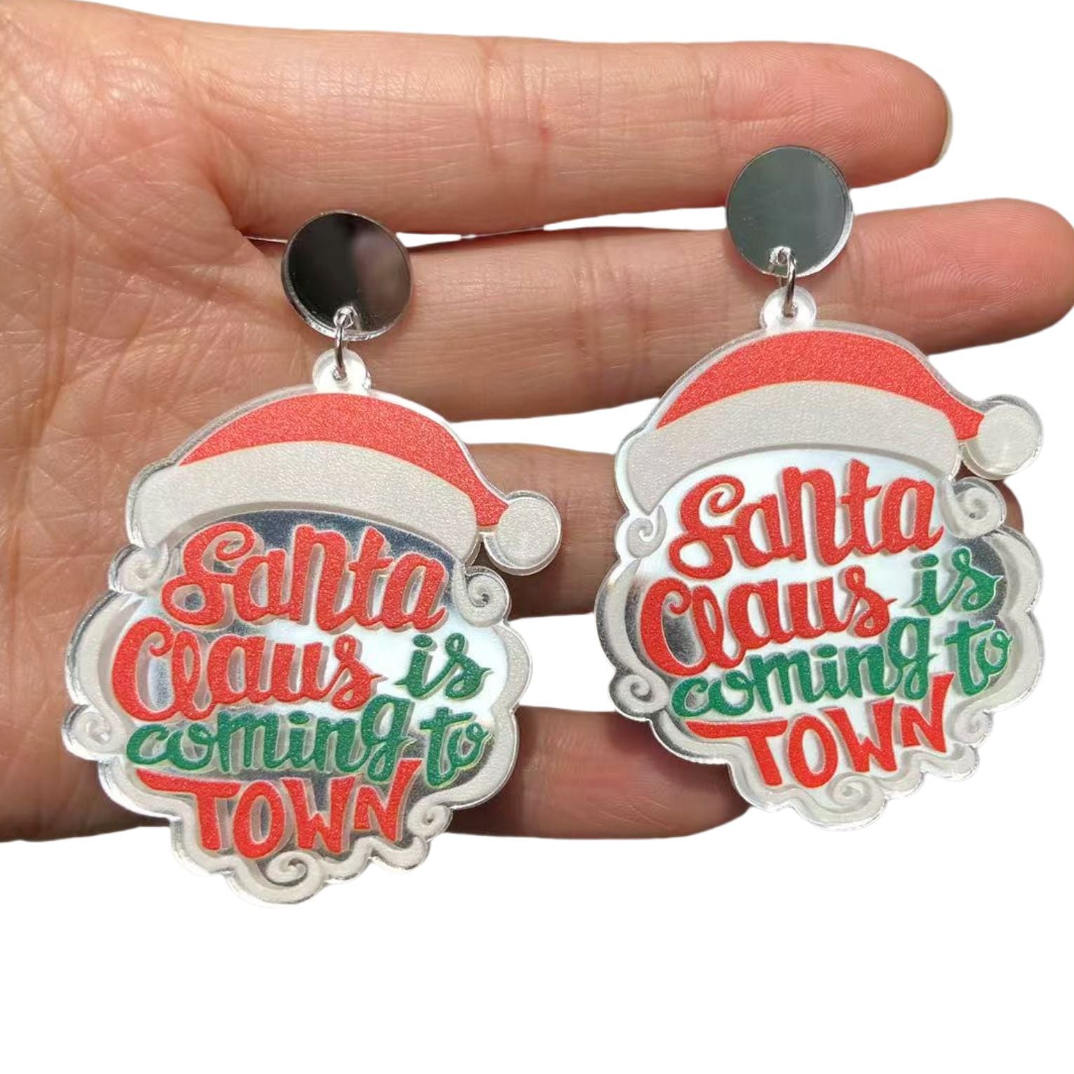 Wholesale Christmas Tree Rainbow Koala Dinosaur Cactus Acrylic Earrings