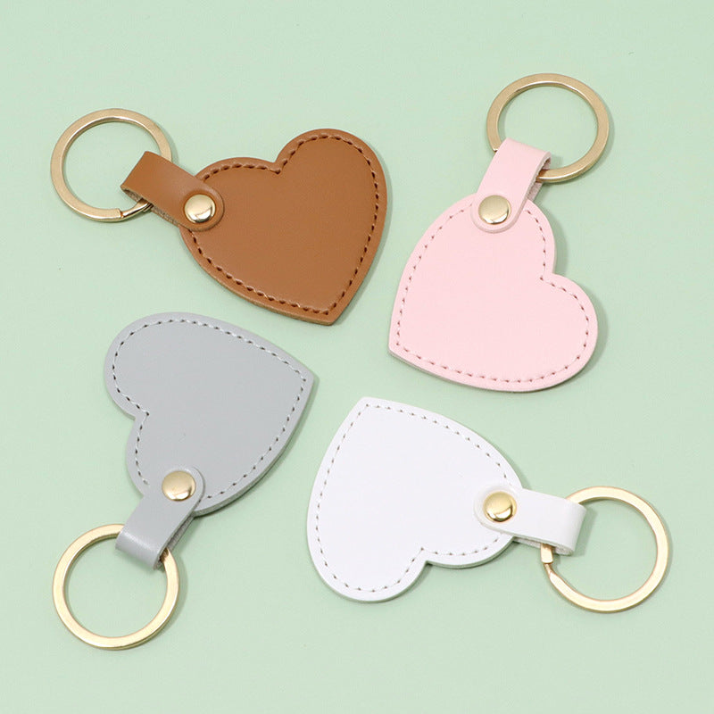 Wholesale Creative Heart Shaped Leather Keychains