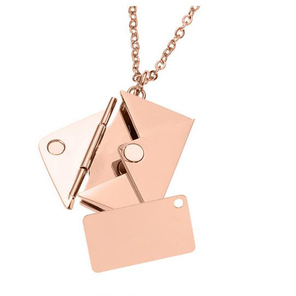 Wholesale Vintage Art Envelope Letter Stainless Steel Necklace